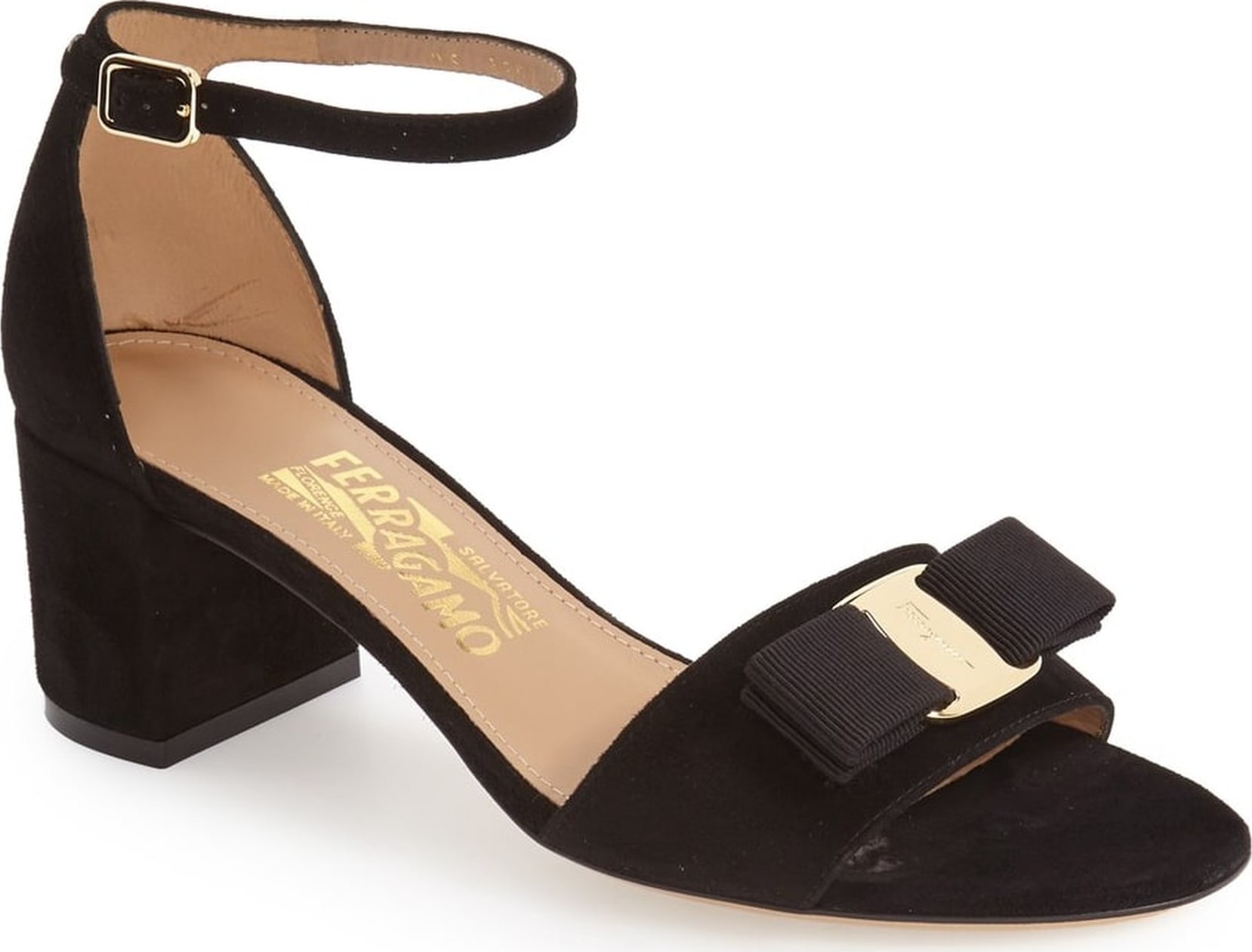 Salvatore Ferragamo Gavina Block Heel Bow Sandal