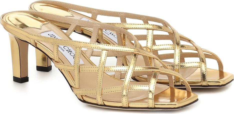 Jimmy Choo Sai 65 metallic leather sandals