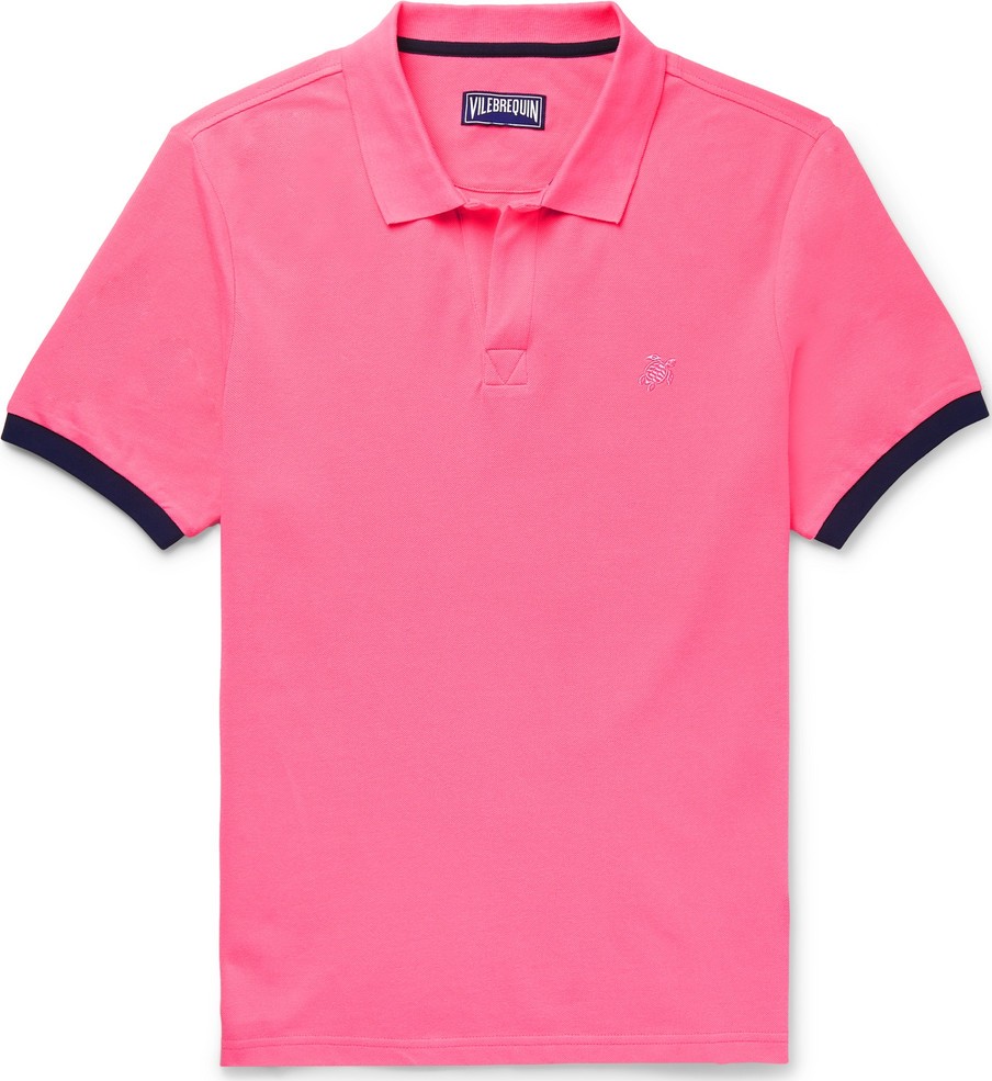 Vilebrequin Palatin Contrast-Tipped Cotton-Piqué Polo Shirt