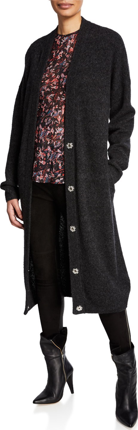 IRO Ashland Long Button-Front Cardigan
