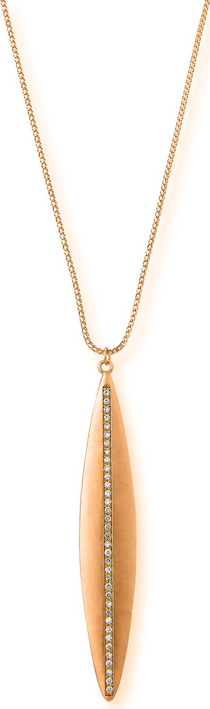 Dominique Cohen Navette Diamond Pendant Necklace in 18K Rose Gold