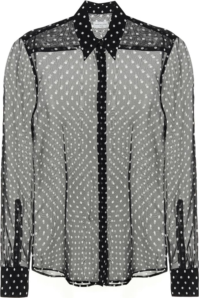 Dries Van Noten Polka-dot silk blouse