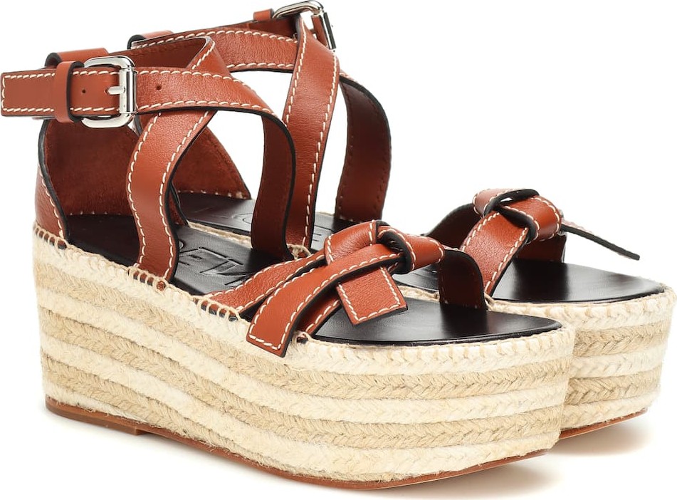 LOEWE Gate leather espadrilles
