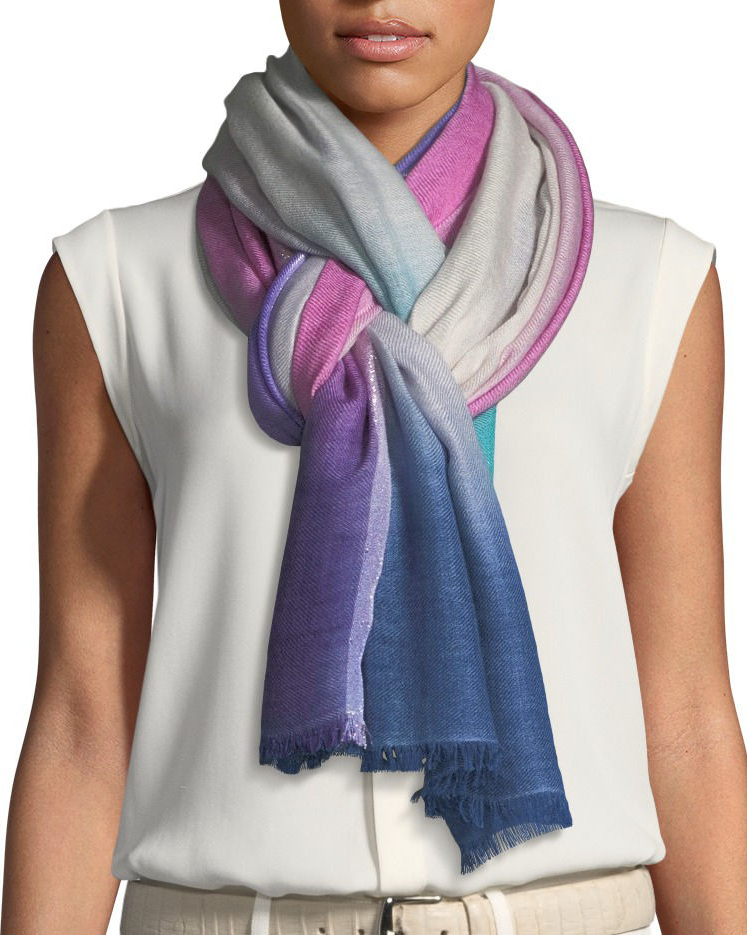 Loro Piana Summer Sunset Cashmere-Blend Stole