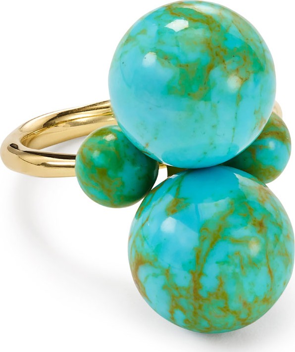 IPPOLITA Nova 18k Gold Turquoise Matrix Ring