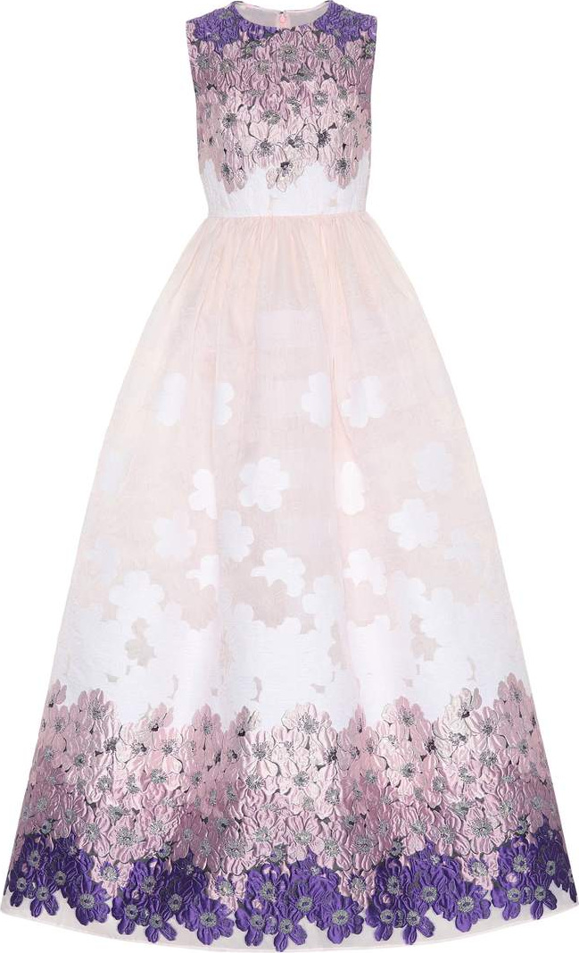 Huishan Zhang Beau floral jacquard gown