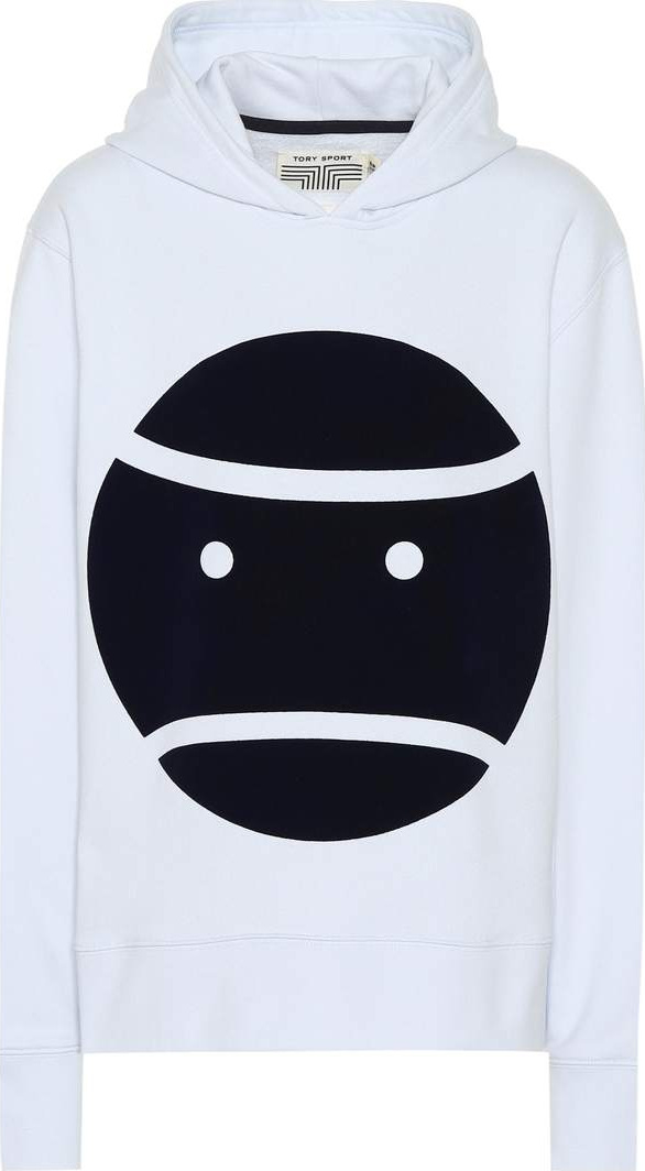 Tory Sport Printed cotton hoodie