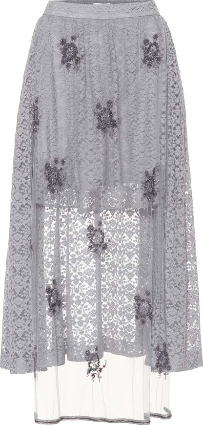 Stella McCartney Embellished lace skirt