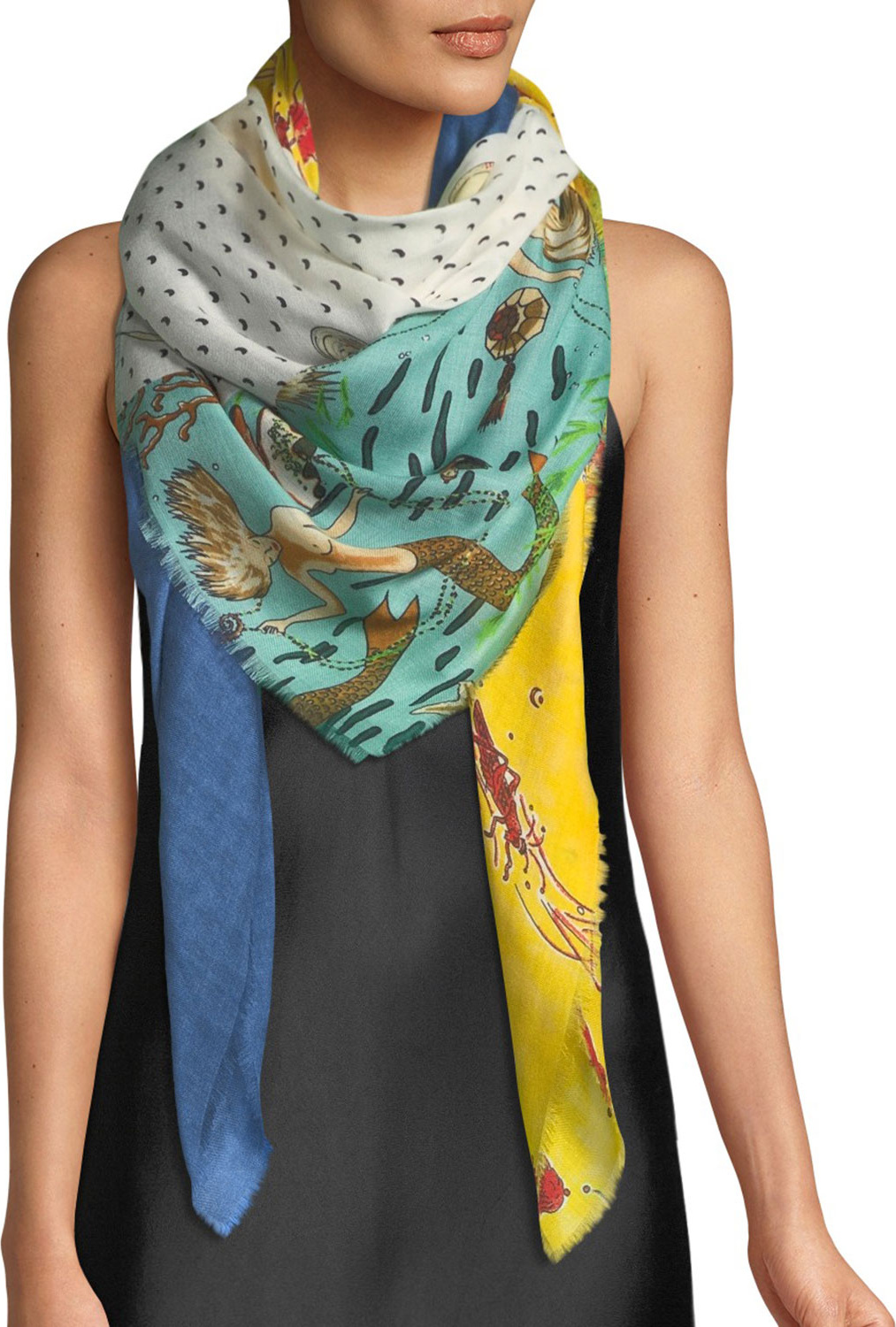 LOEWE x Paula's Ibiza Patchwork Scarf