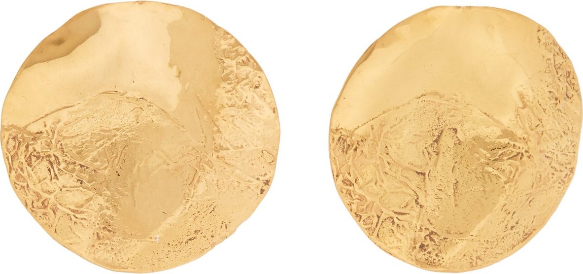 Misho Lunar 22kt gold-plated earrings