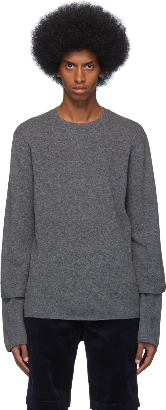 Comme Des Garcons Grey Gauge 12 Layered Sweater