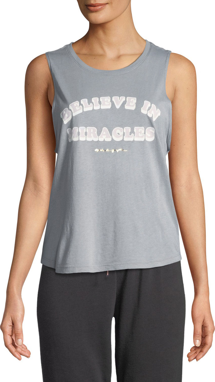 Spiritual Gangster Believe In Miracles Graphic Muscle Tank