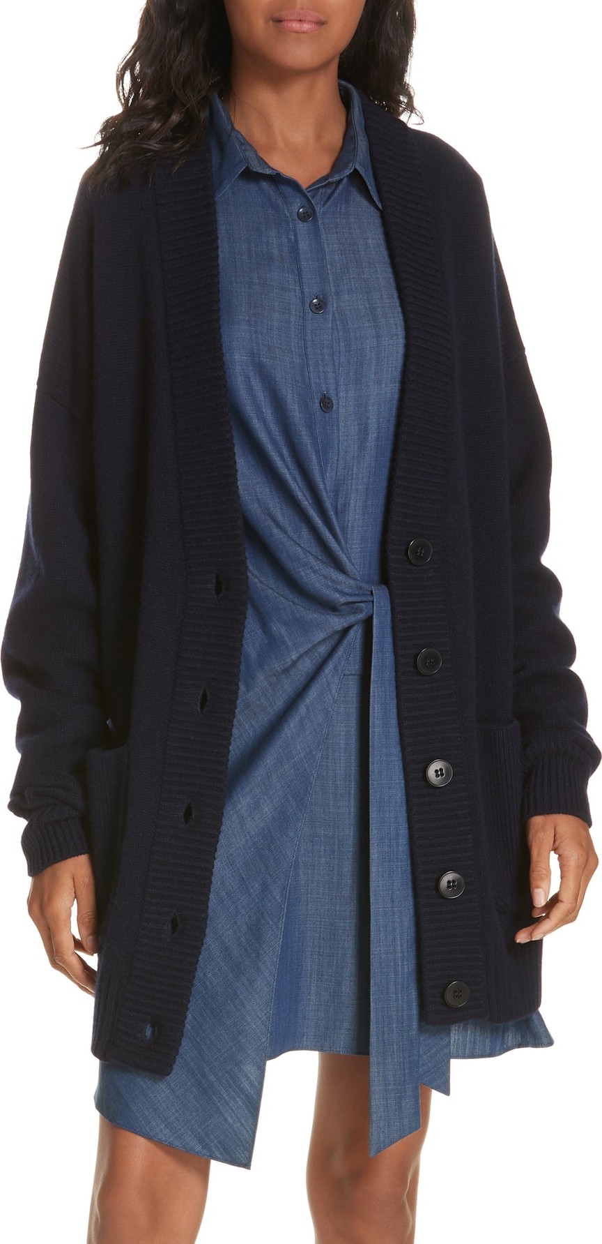 Tibi Cashmere Cardigan Coat