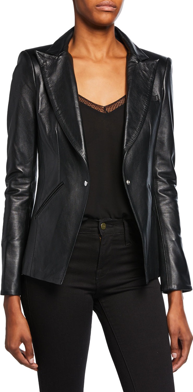The Mighty Company The Bexley Leather Blazer Jacket