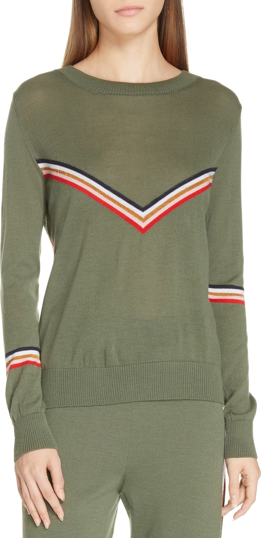 Etre Cecile Chevron Stripe Sweater