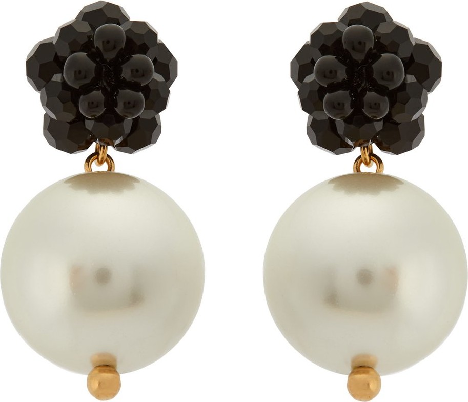 Simone Rocha Beaded-flower and faux-pearl earrings