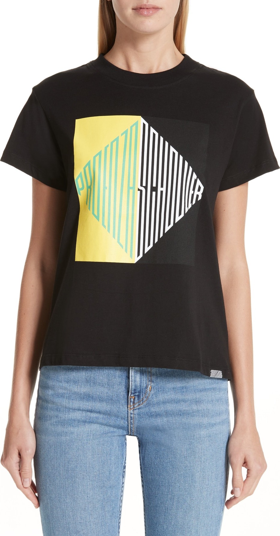 Proenza Schouler PSWL Split Graphic Baby Tee