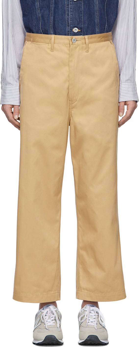 Junya Watanabe Beige Twill Trousers