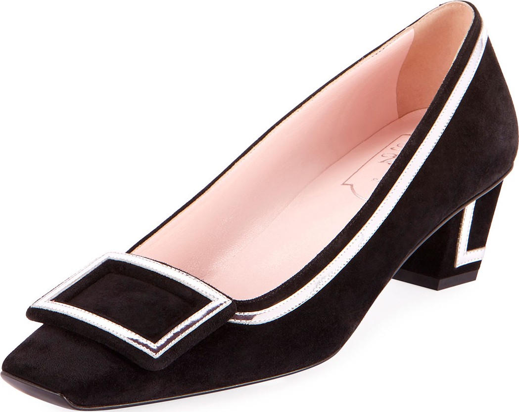 Roger Vivier Belle Vivier Two-Tone Graphic Pumps