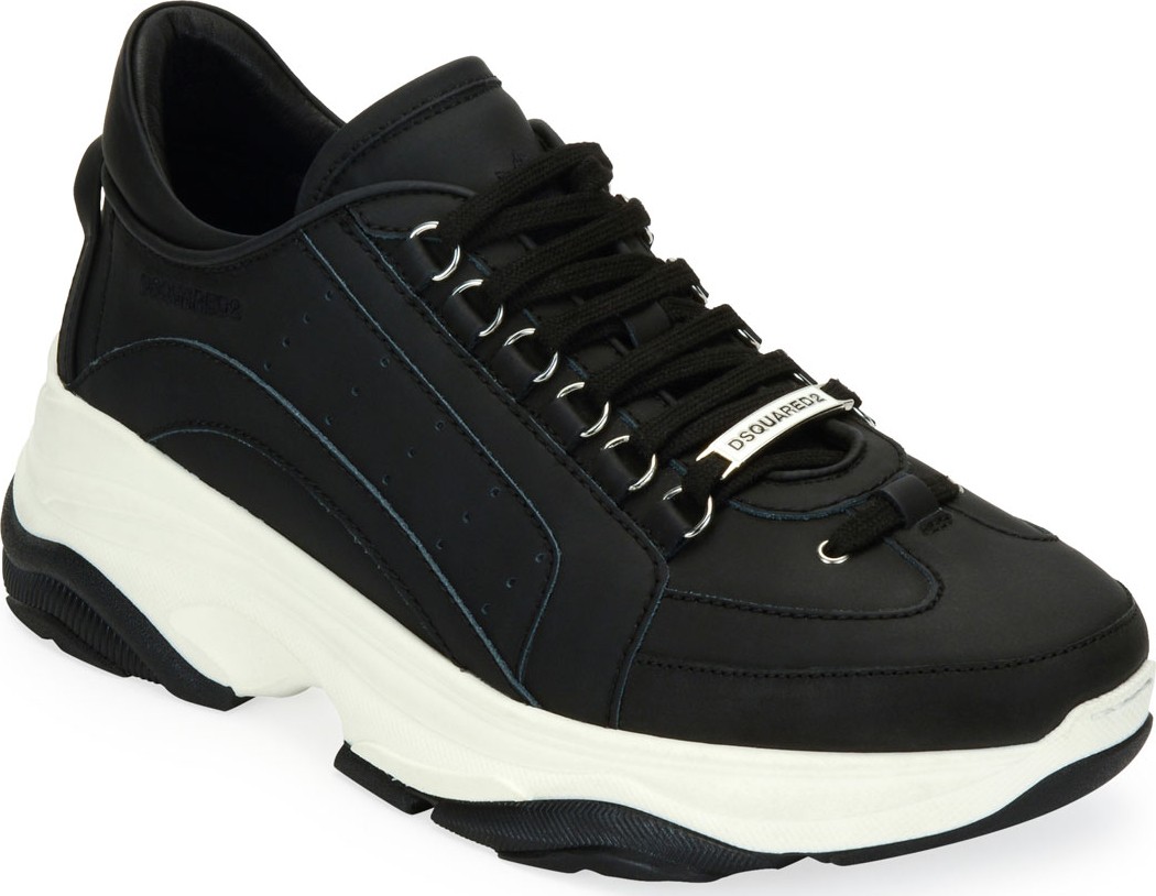 DSQUARED2 Men's High-Sole Nubuck Leather Sneakers