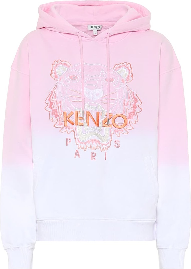 KENZO Tiger Logo embroidered cotton hoodie
