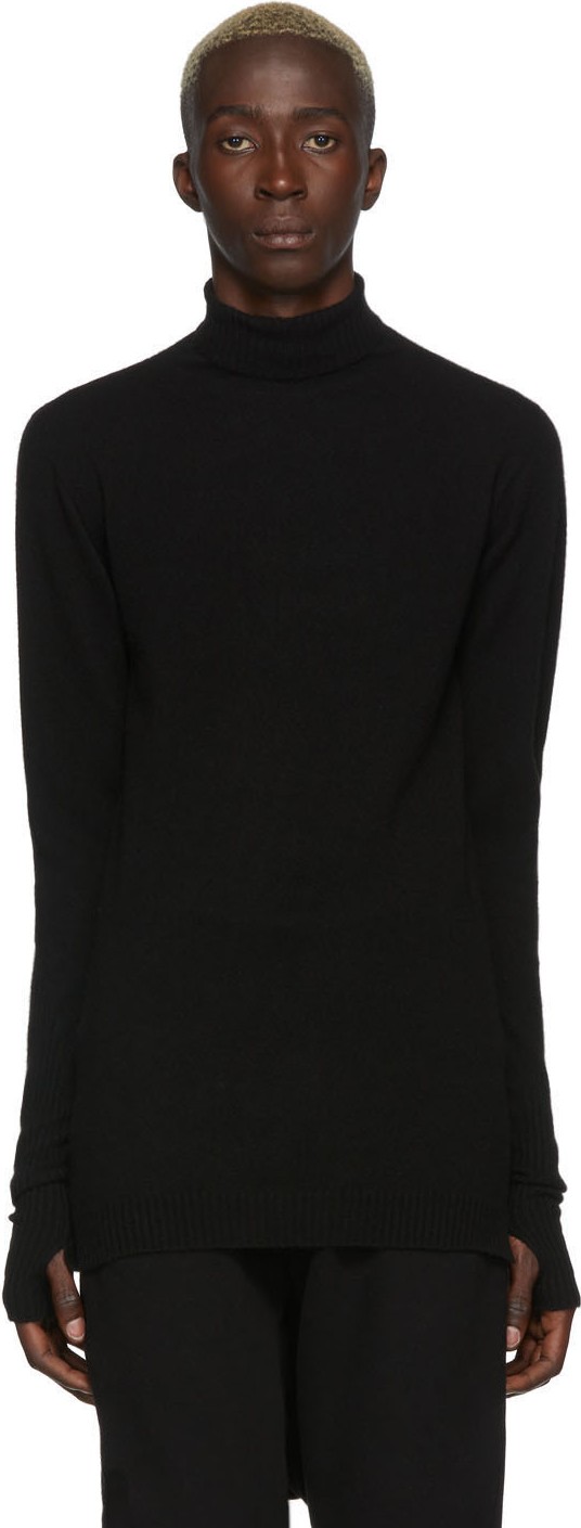 Boris Bidjan Saberi Black Cashmere PC Turtleneck