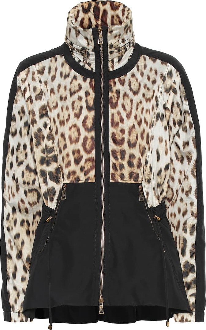 Roberto Cavalli Leopard-print track jacket