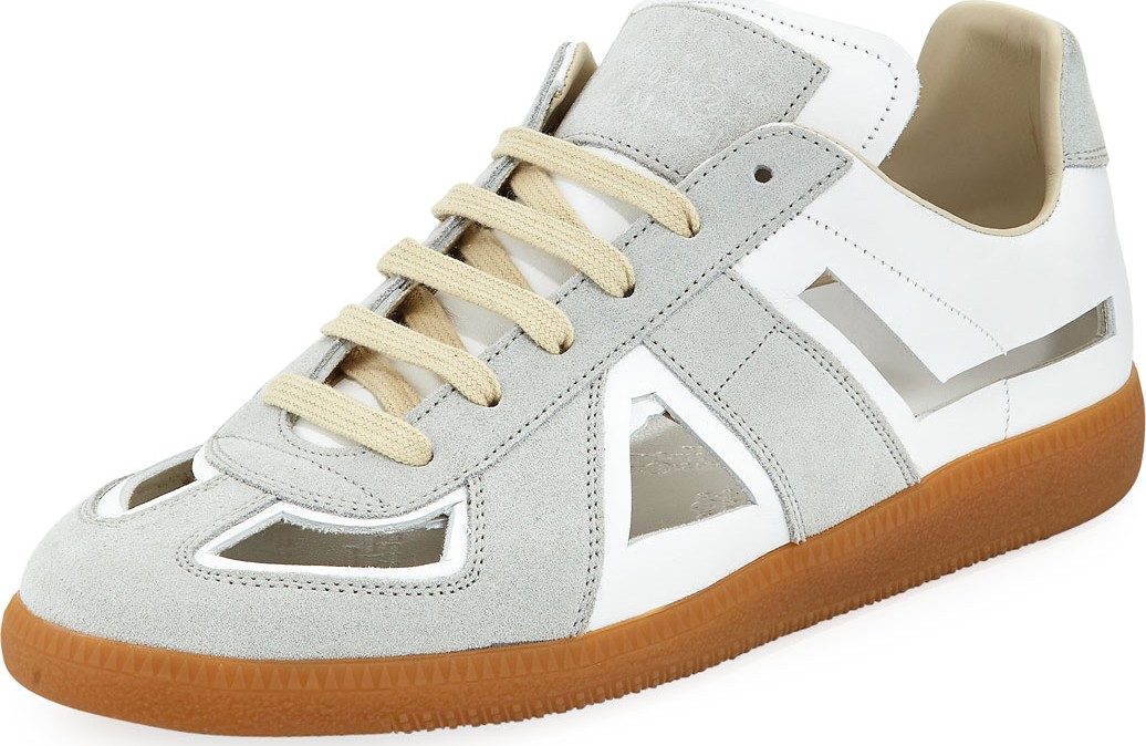 Maison Margiela Men's Cutout Replica Low-Top Sneakers