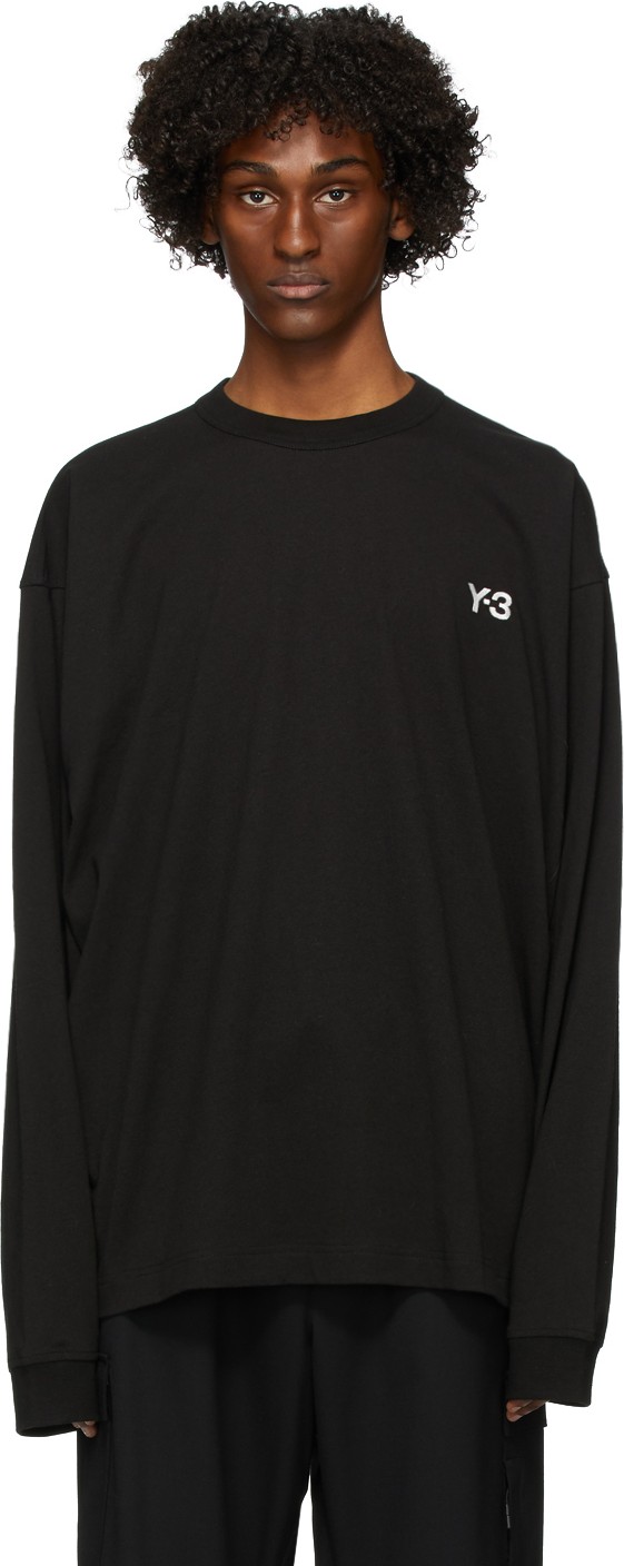 Y-3 Black Alleyway Graphic Long Sleeve T-Shirt