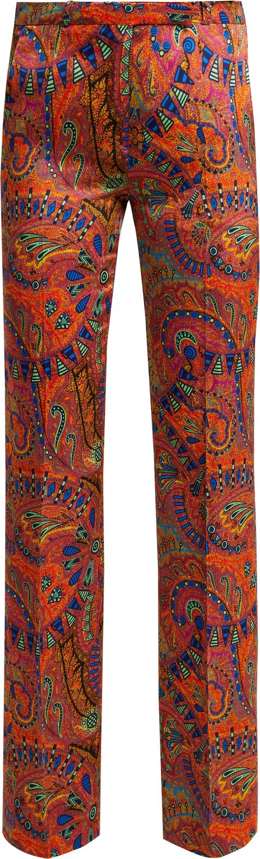 Etro Fuji paisley-print high-rise satin trousers