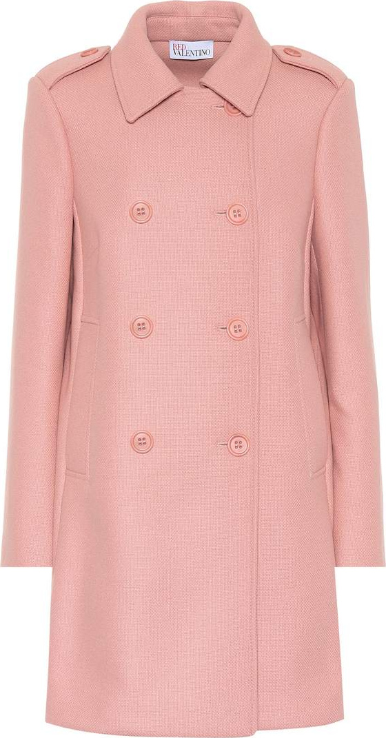 RED Valentino Double-breasted wool-blend coat