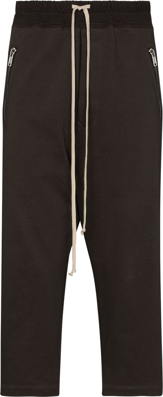 Rick Owens - Cropped drawstring track pants