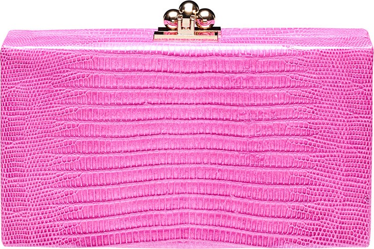 Edie Parker Jean Lizard Framed Box Clutch Bag