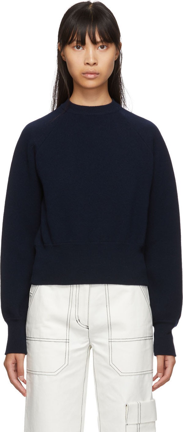 Studio Nicholson Navy Relaxed Sweater