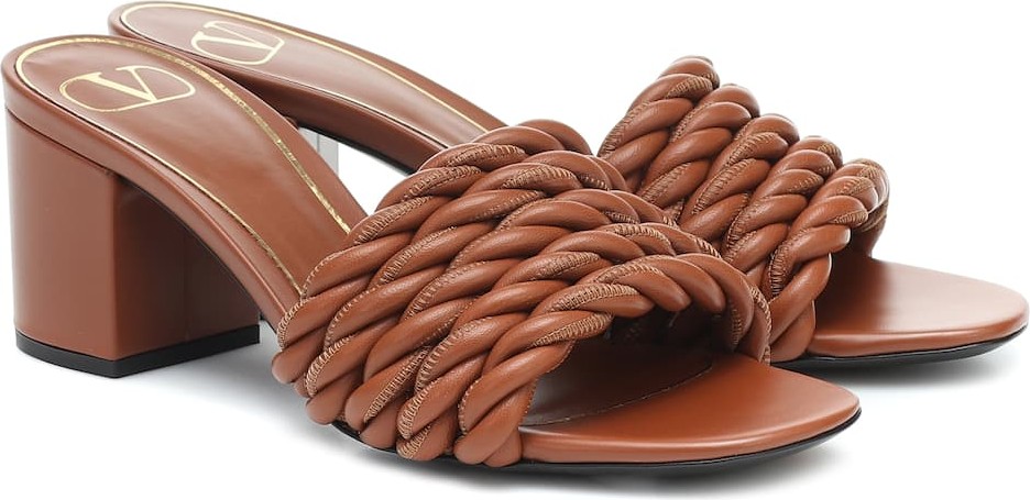 Valentino Valentino Garavani The Rope 60 leather sandals