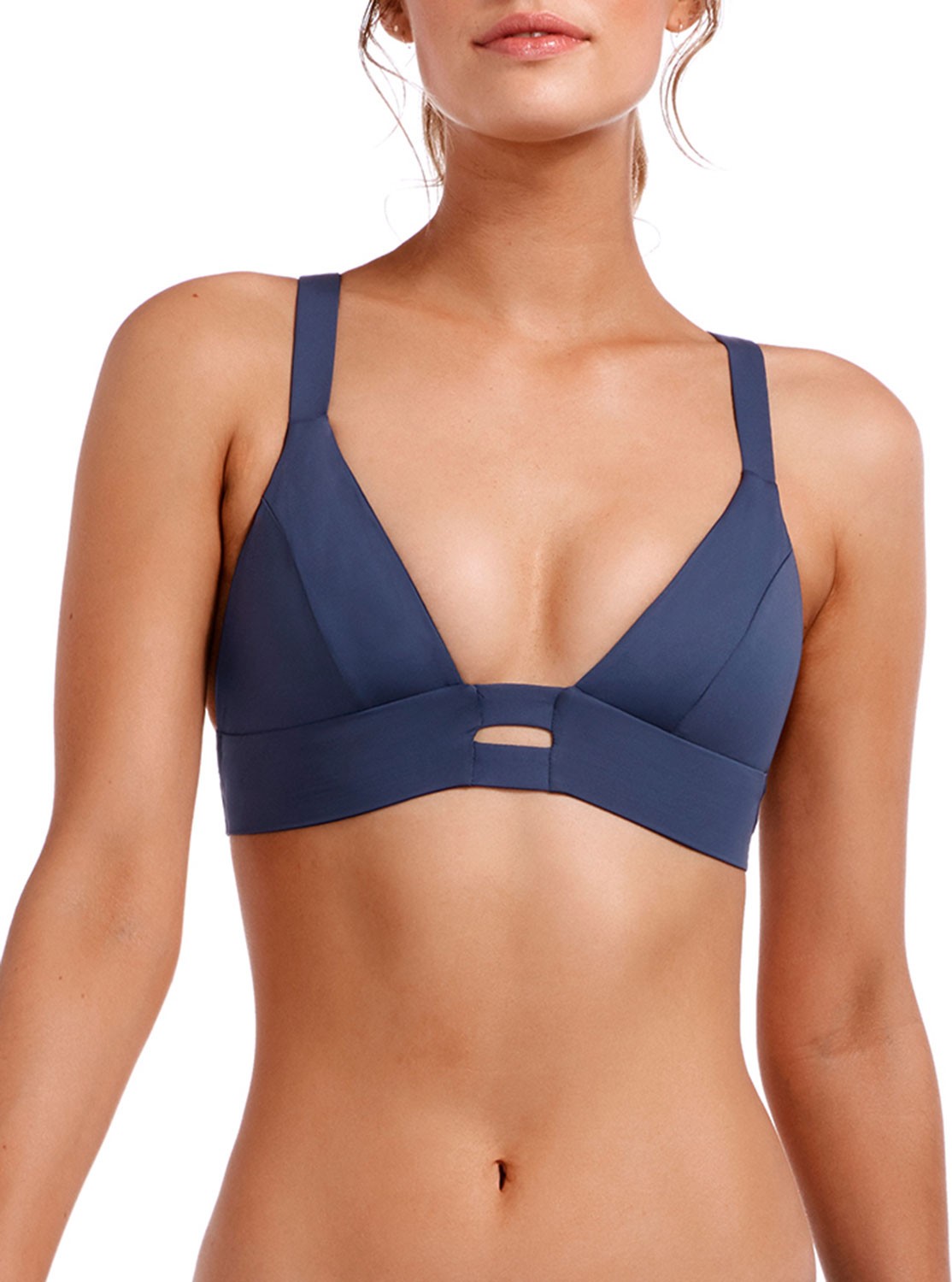 Vitamin A Neutra Double-Banded Bikini Top  Deep Blue Ecolux