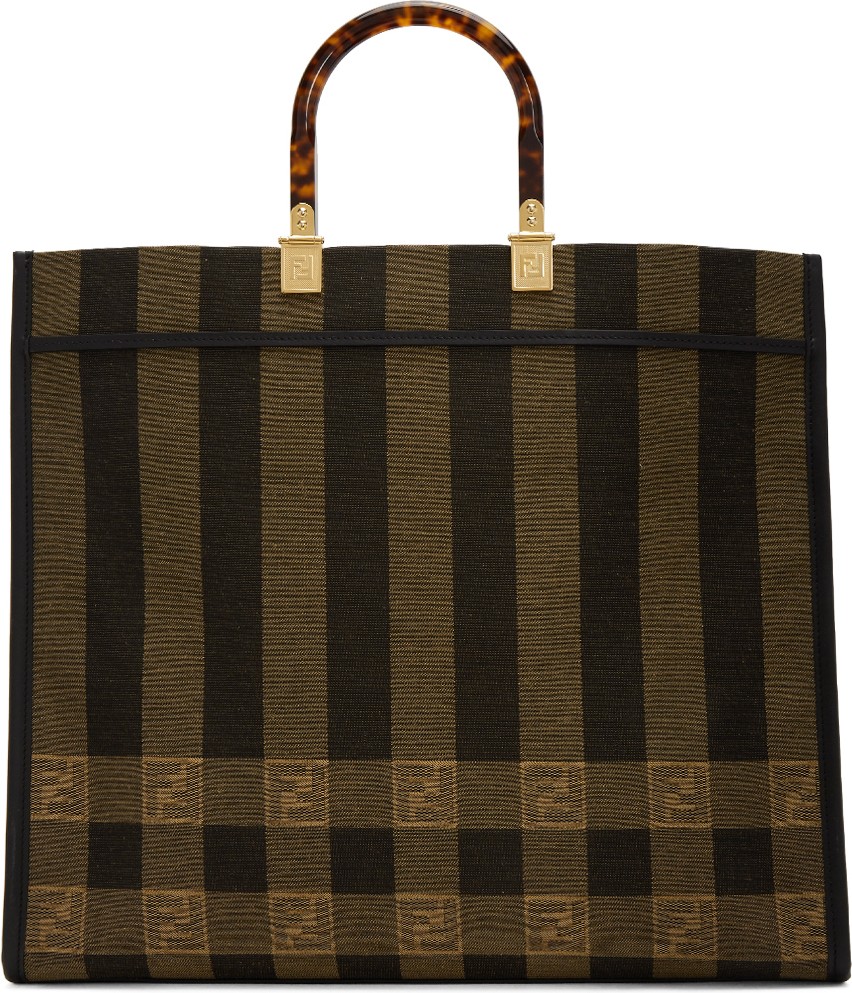 Fendi Brown Medium Sunshine Shopper Tote