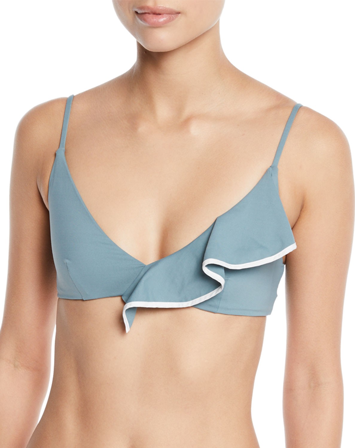 Marysia Newport Ruffle Triangle Bikini Top