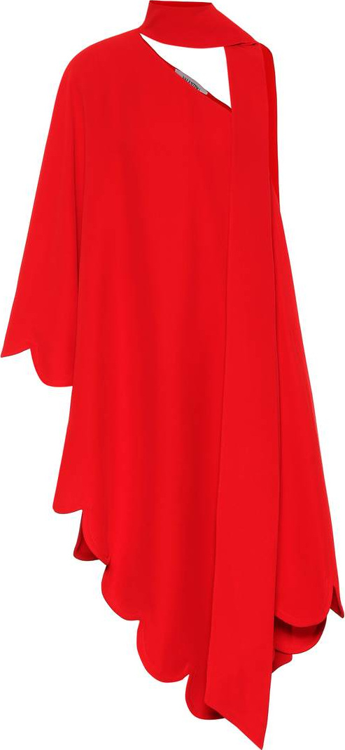 Valentino Asymmetric silk cady top