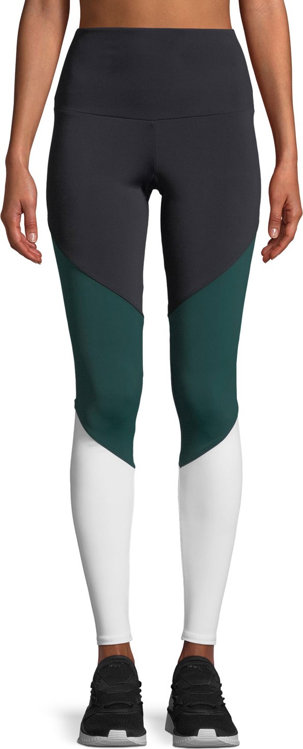 ONZIE High-Rise Colorblock Track Performance Leggings
