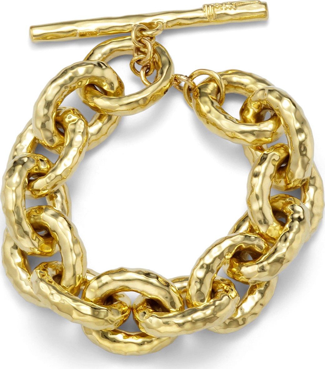 IPPOLITA 18k Hammered Bastille Link Bracelet