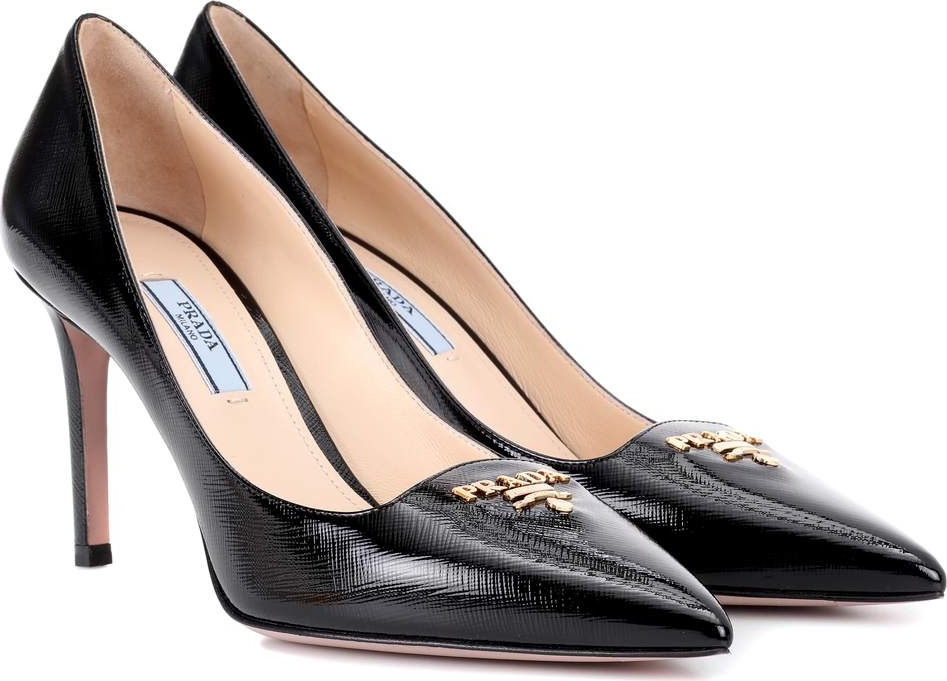Prada Leather logo pumps