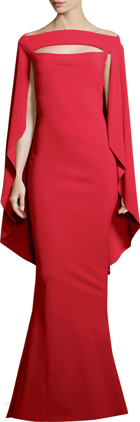 La Petite Robe di Chiara Boni Mahima Capelet Mermaid Cutout Gown