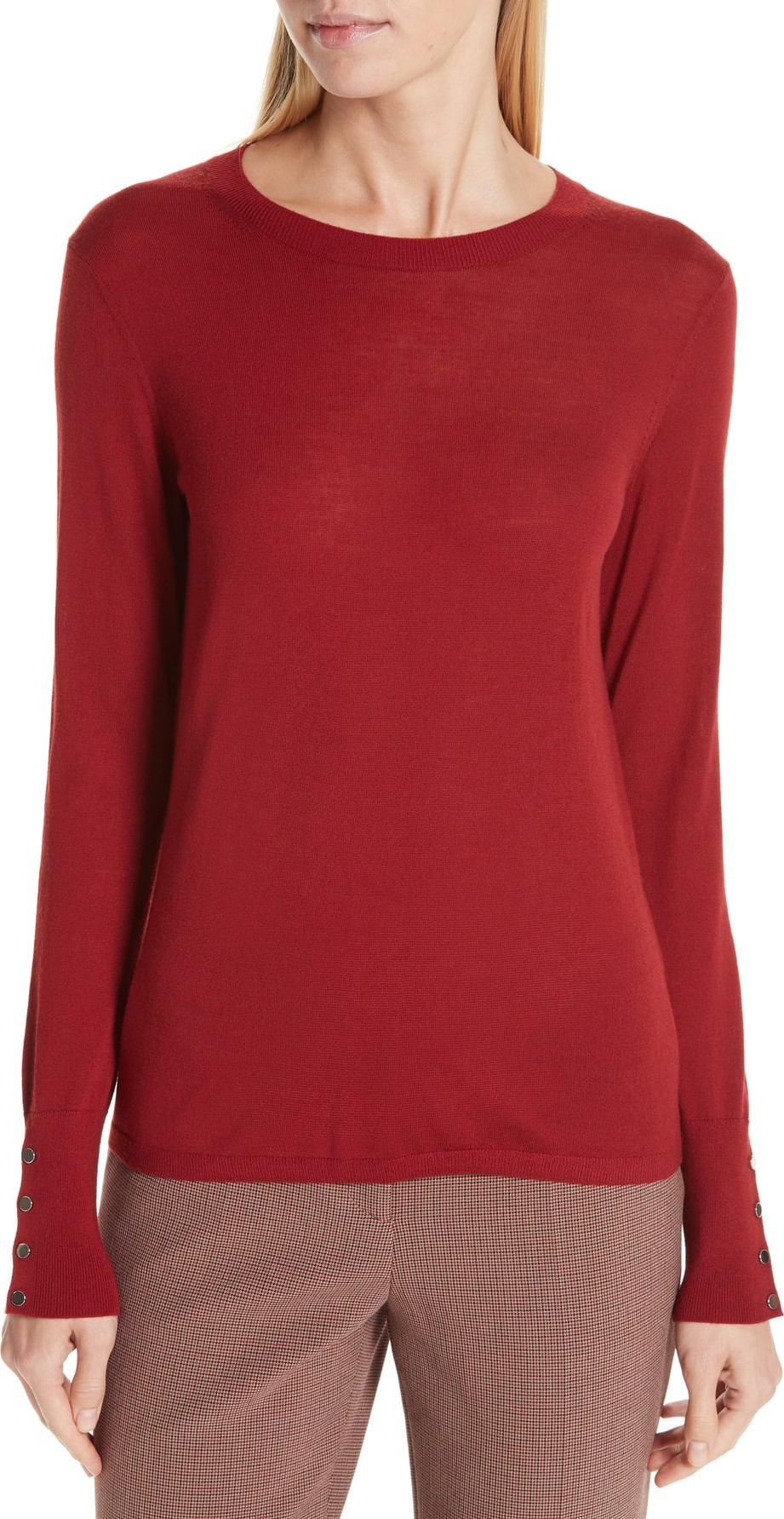 BOSS Hugo Boss Frankie Cuff Detail Wool Sweater