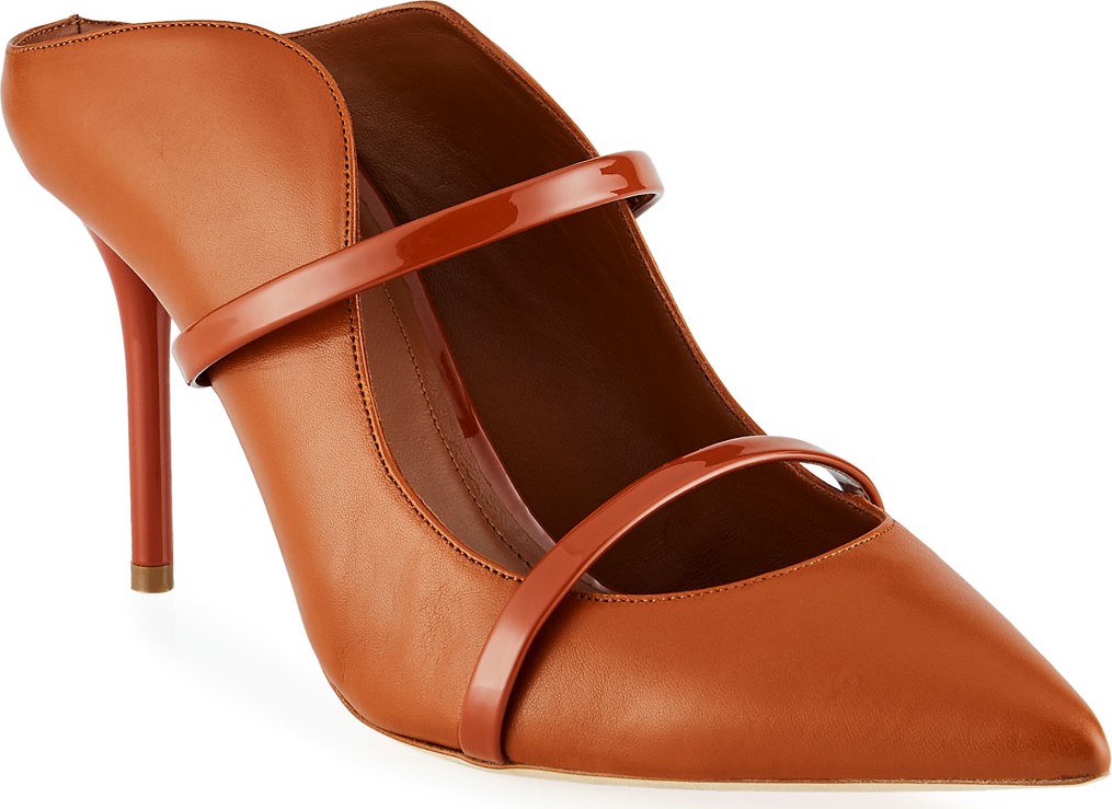 Malone Souliers Maureen 85mm Two-Strap Napa Mules