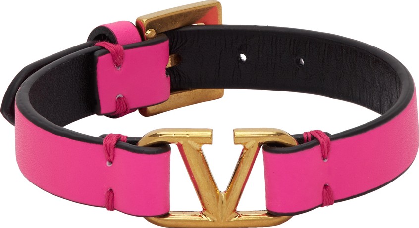 Valentino Pink Valentino Garavani VLogo Bracelet