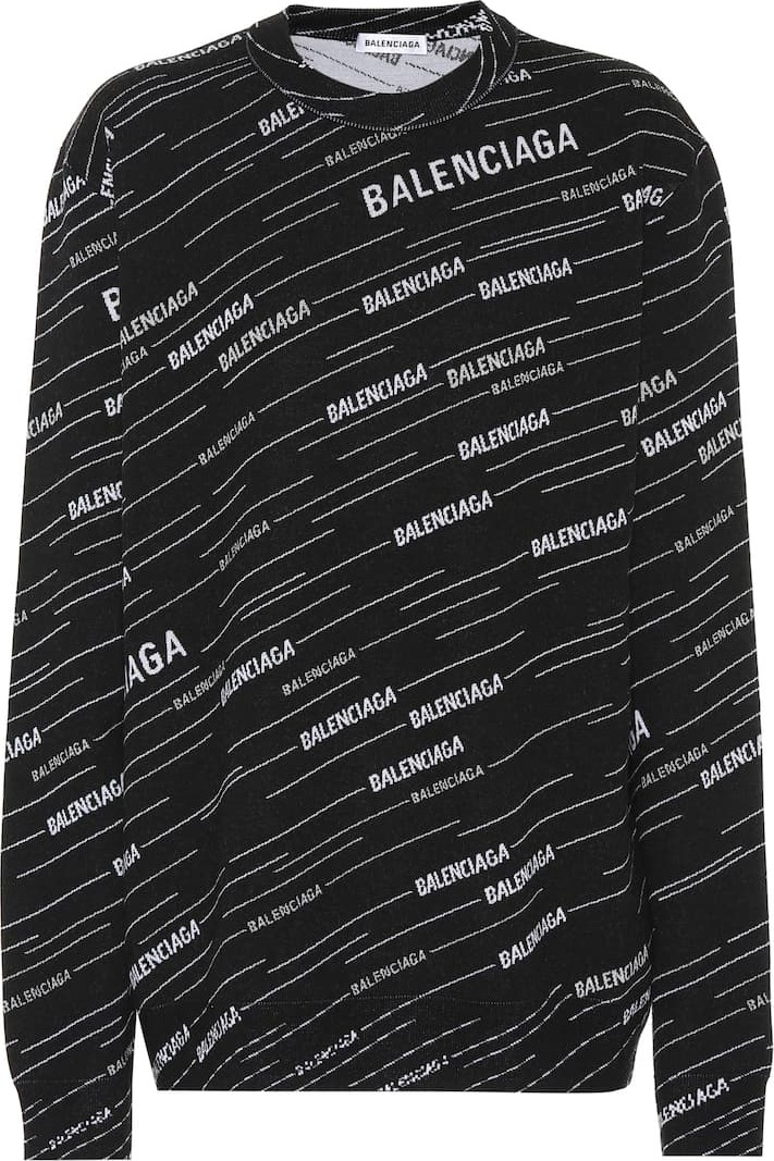 Balenciaga Logo intarsia wool sweater Balenciaga Logo intarsia wool sweater