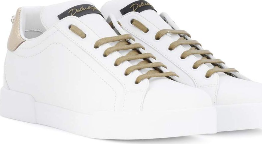Dolce & Gabbana Embellished leather sneakers
