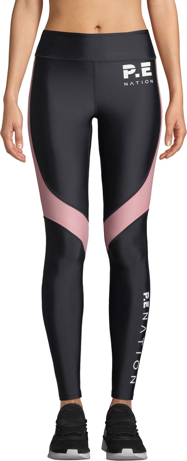 P.E Nation The Chase Paneled Performance Leggings