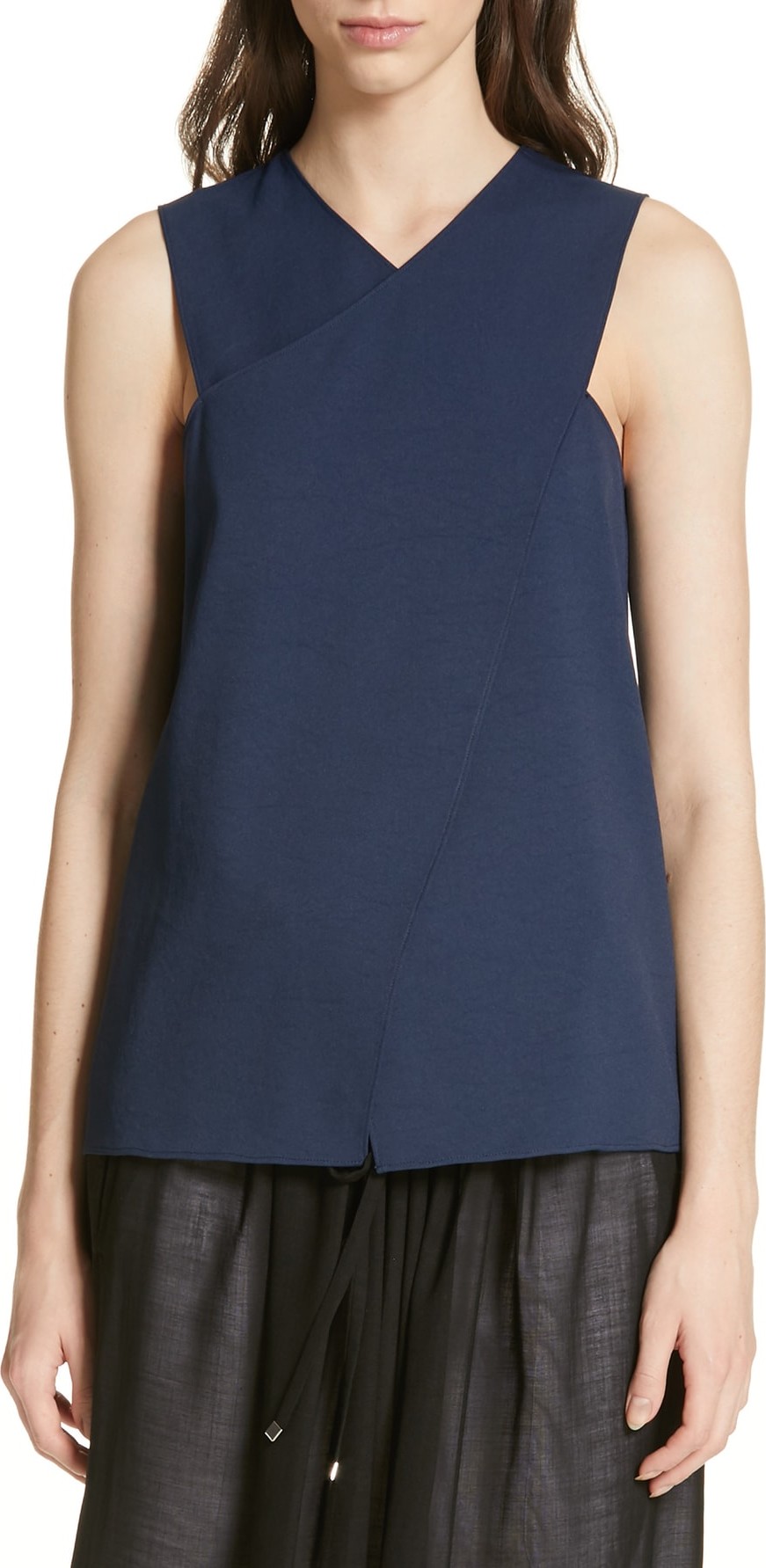 Tibi Chalky Drape Front Wrap Top